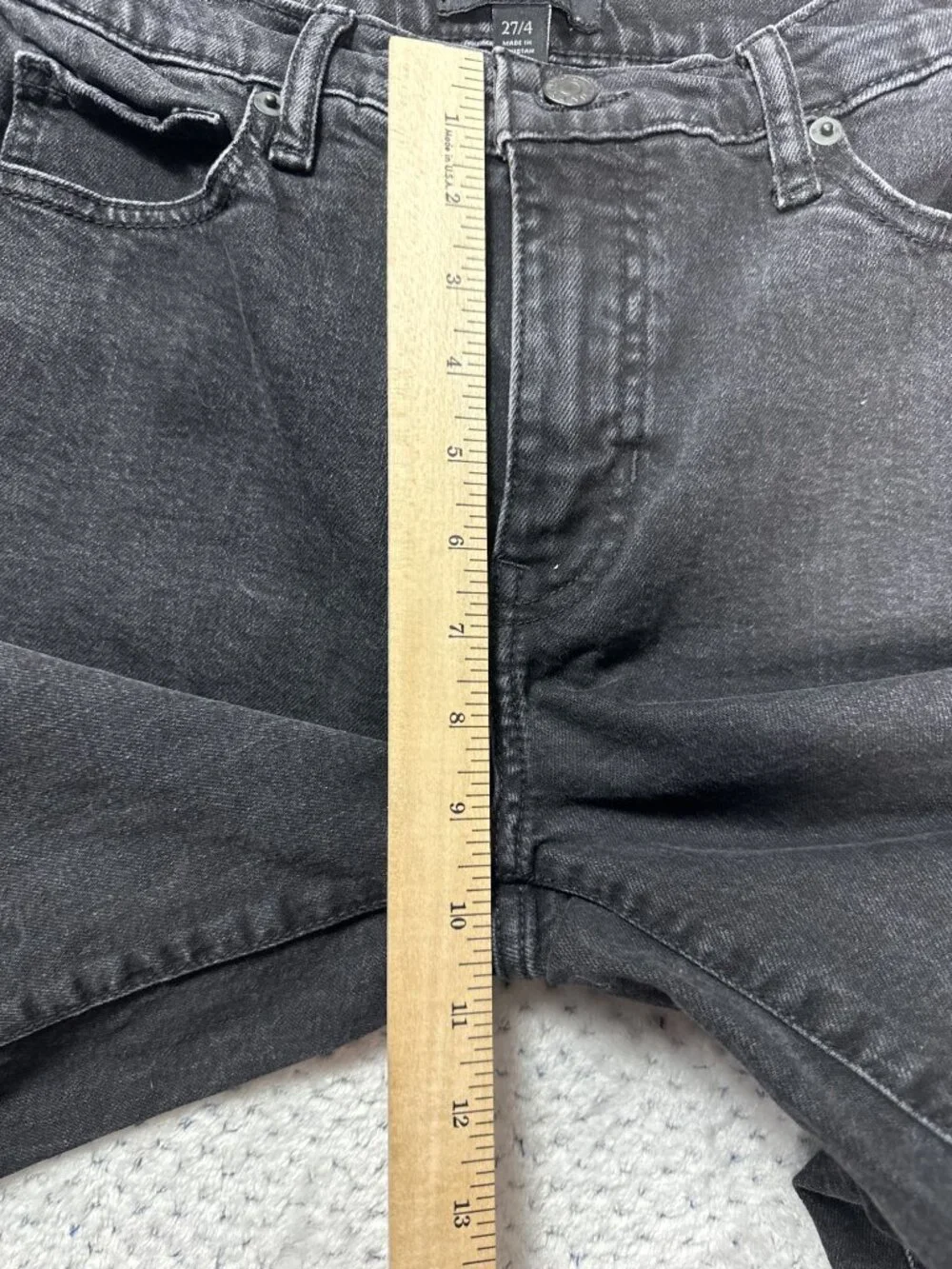 Banana Republic Jeans Womens 27/4 Black High Rise Straight Stretch Denim